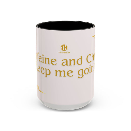 Caffeine and Christ Keep Me Going Mug – Christian Coffee Lover Gift, Inspirational Faith Quote Mug, Religious Tea & Coffee Cup 11oz/15oz