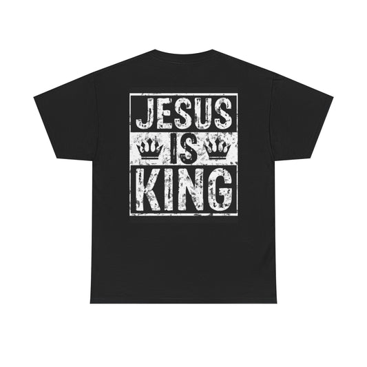 Jesus is King T-Shirt – Unisex Heavy Cotton Christian Graphic Tee, Faith-Based Apparel, Inspirational Casual Wear
