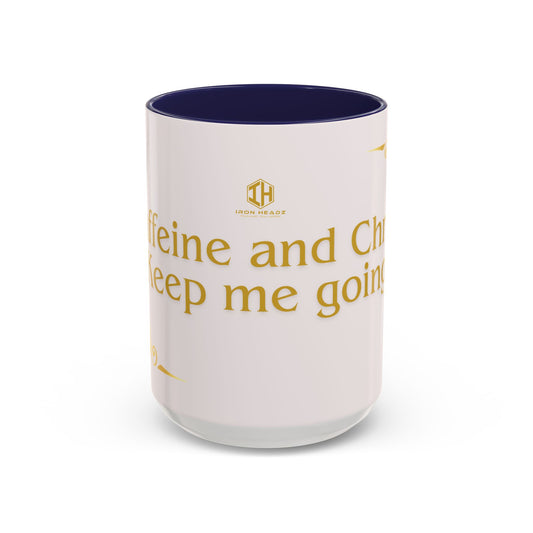 Caffeine and Christ Keep Me Going Mug – Christian Coffee Lover Gift, Inspirational Faith Quote Mug, Religious Tea & Coffee Cup 11oz/15oz
