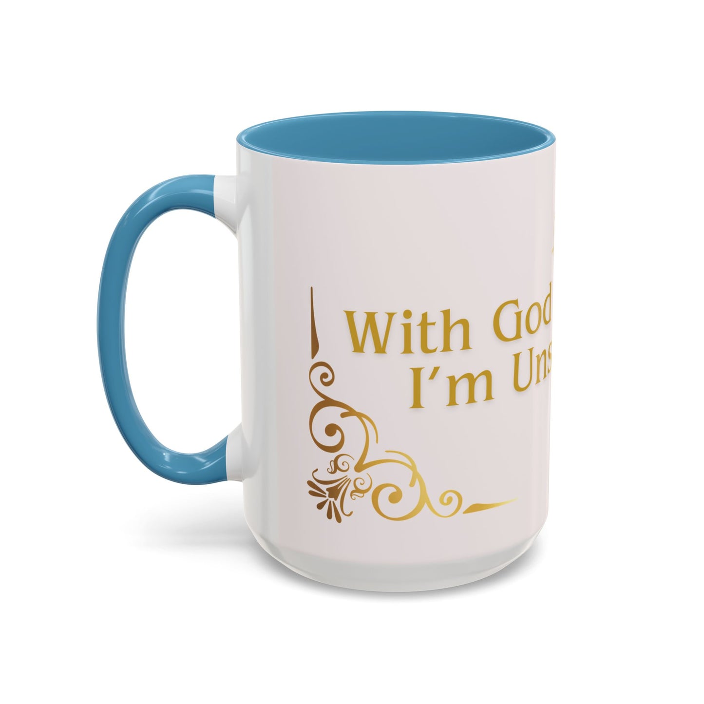 With God and Coffee I’m Unstoppable Mug – Christian Coffee Mug for Women & Men, Faith-Based Inspirational Gift, Religious Motivational Accent Cup 11oz/15oz