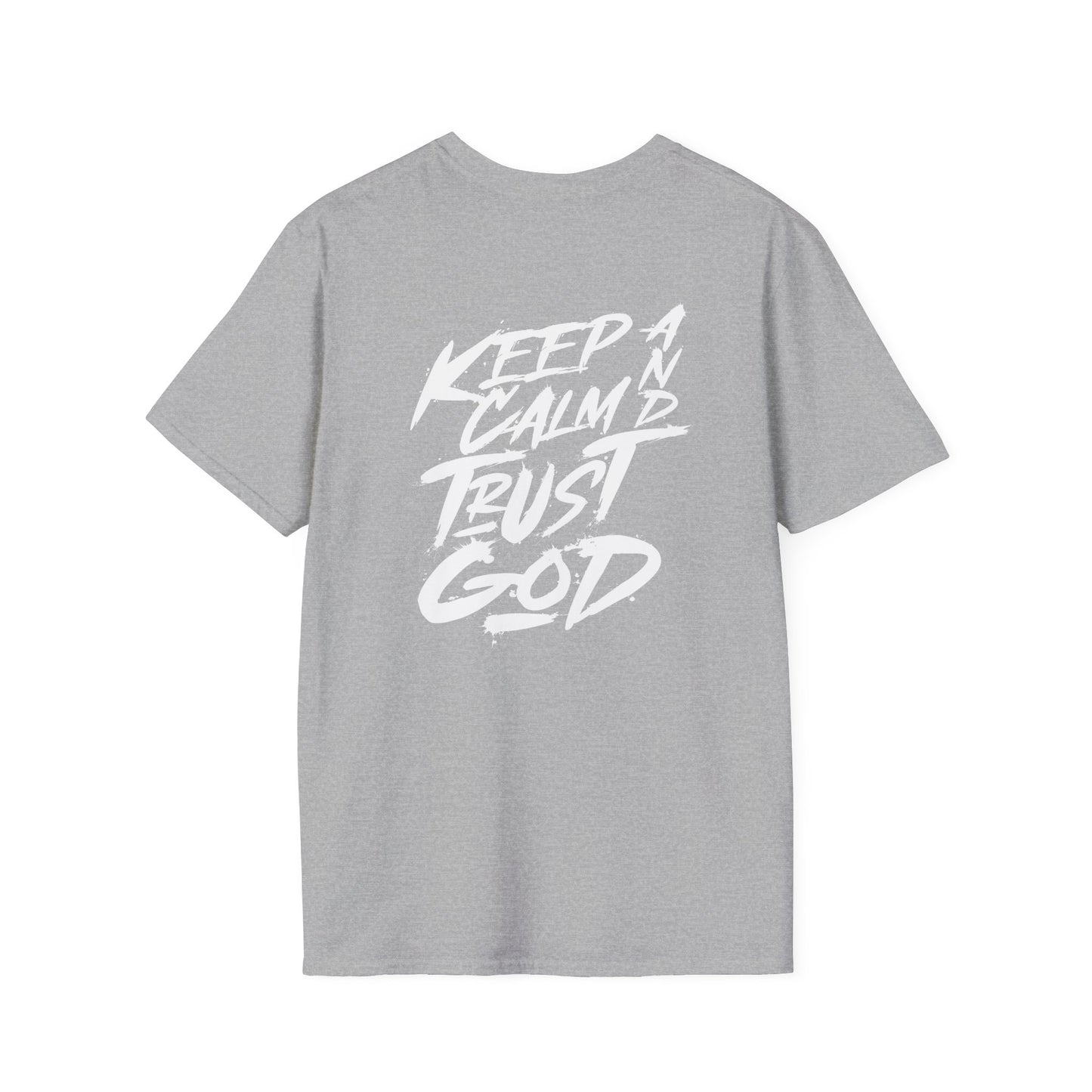 Keep Calm and Trust God T-Shirt – Unisex Heavy Cotton Graphic Tee, Christian Faith Shirt, Casual Streetwear & Summer Gift