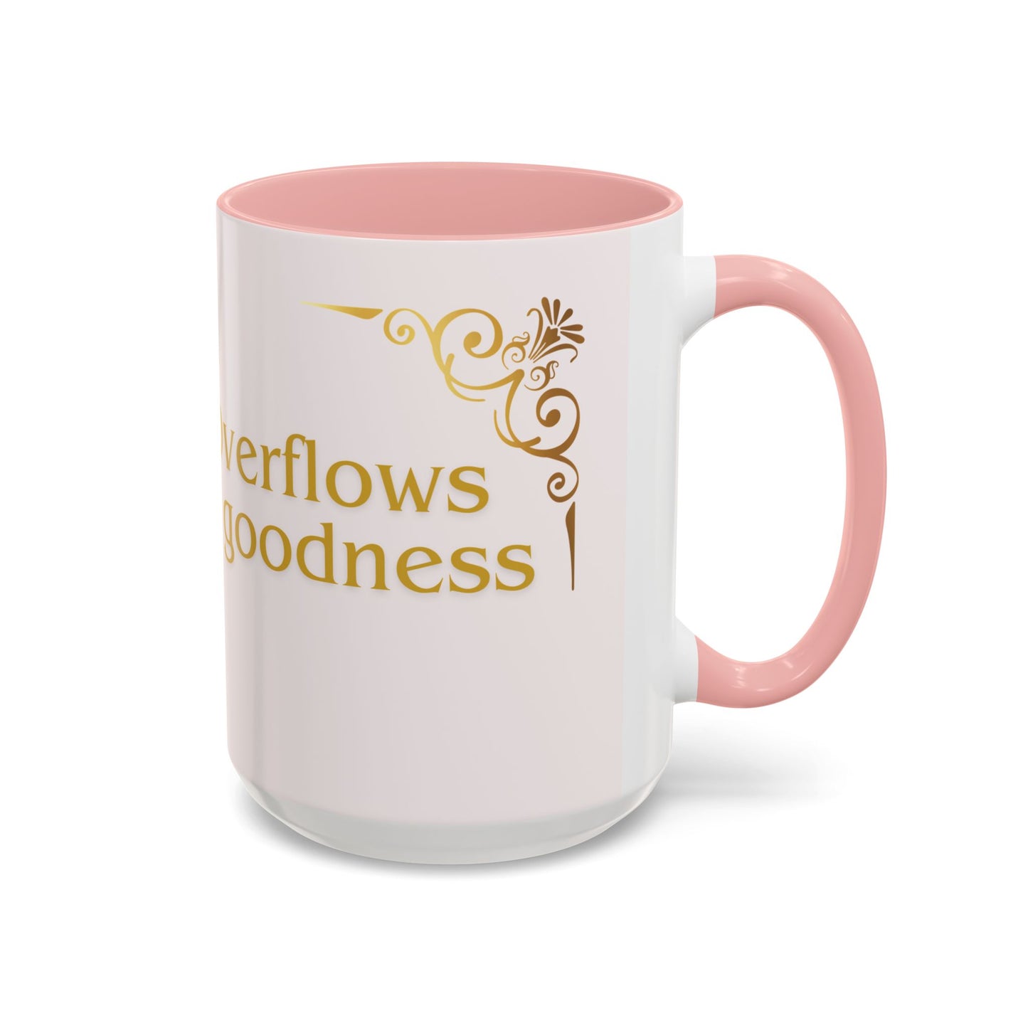 My Cup Overflows with God’s Goodness Mug – Christian Coffee Mug for Women & Men, Faith-Inspired Motivational Gift, Religious Accent Cup 11oz/15oz