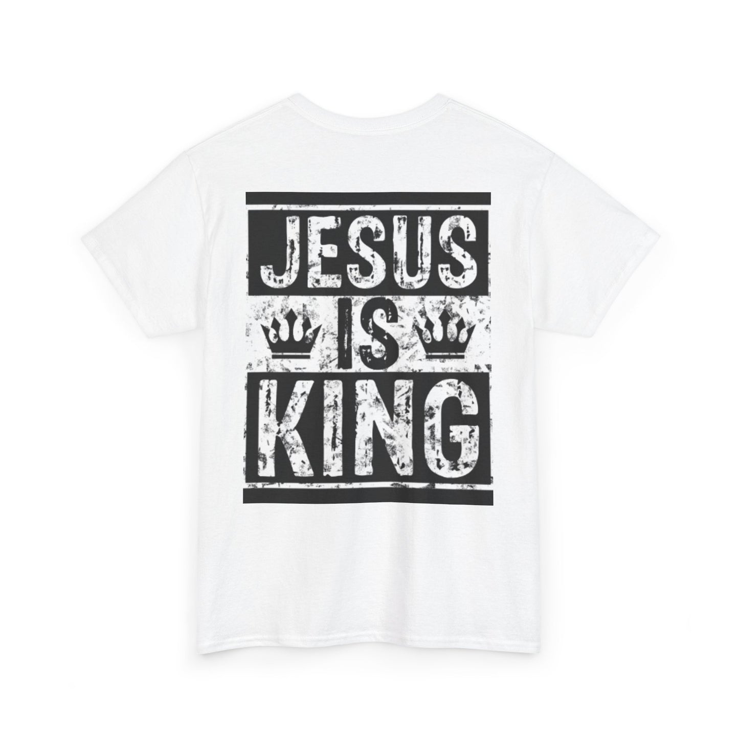 Jesus is King T-Shirt – Unisex Heavy Cotton Christian Graphic Tee, Faith-Based Apparel, Inspirational Casual Wear