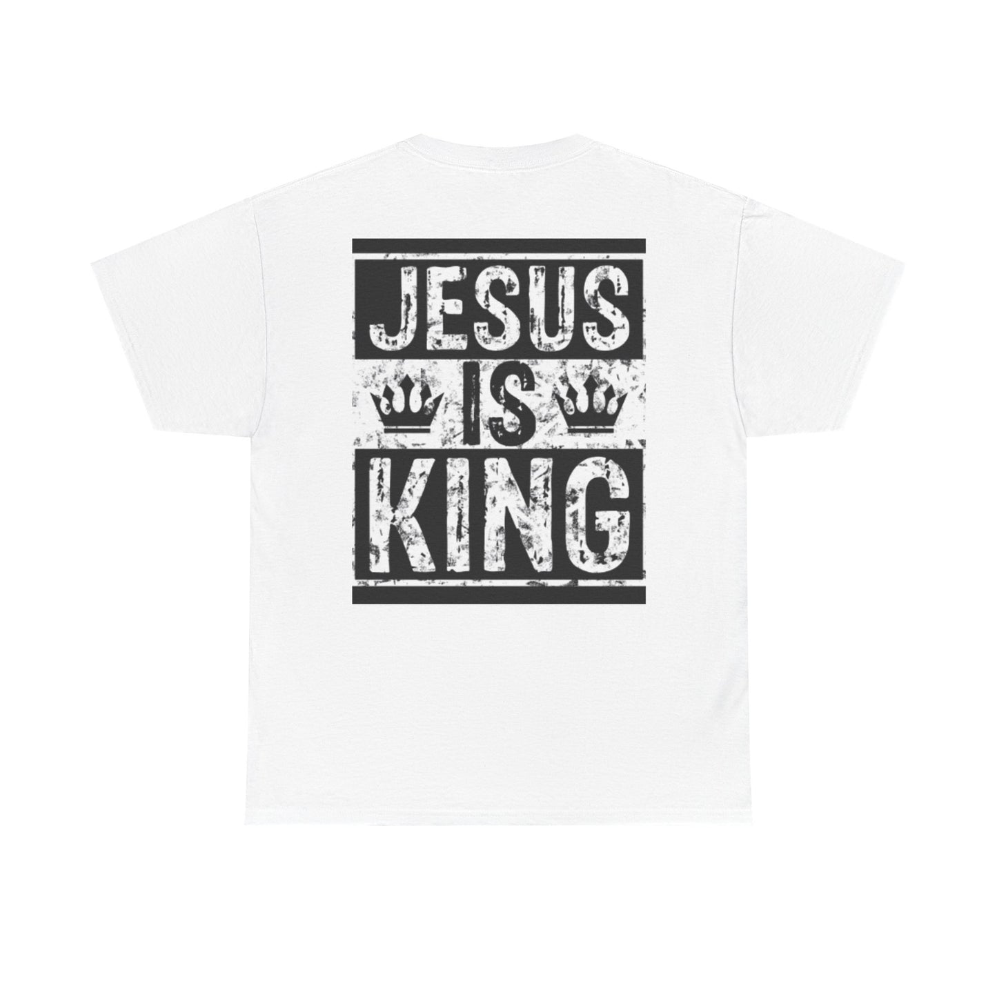 Jesus is King T-Shirt – Unisex Heavy Cotton Christian Graphic Tee, Faith-Based Apparel, Inspirational Casual Wear