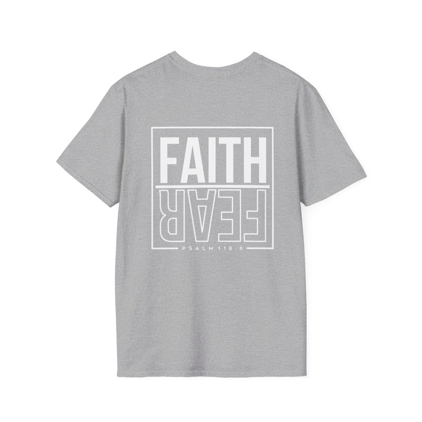 Faith Over Fear T-Shirt – Unisex Softstyle Christian Graphic Tee, Inspirational Faith-Based Shirt, Casual Everyday Wear