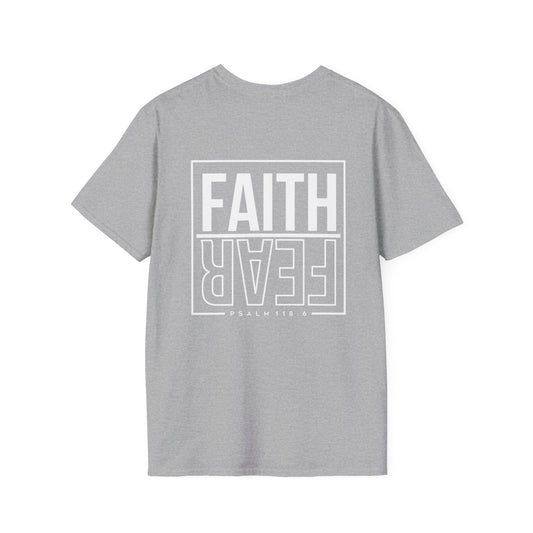 Faith Over Fear T-Shirt – Unisex Softstyle Christian Graphic Tee, Inspirational Faith-Based Shirt, Casual Everyday Wear