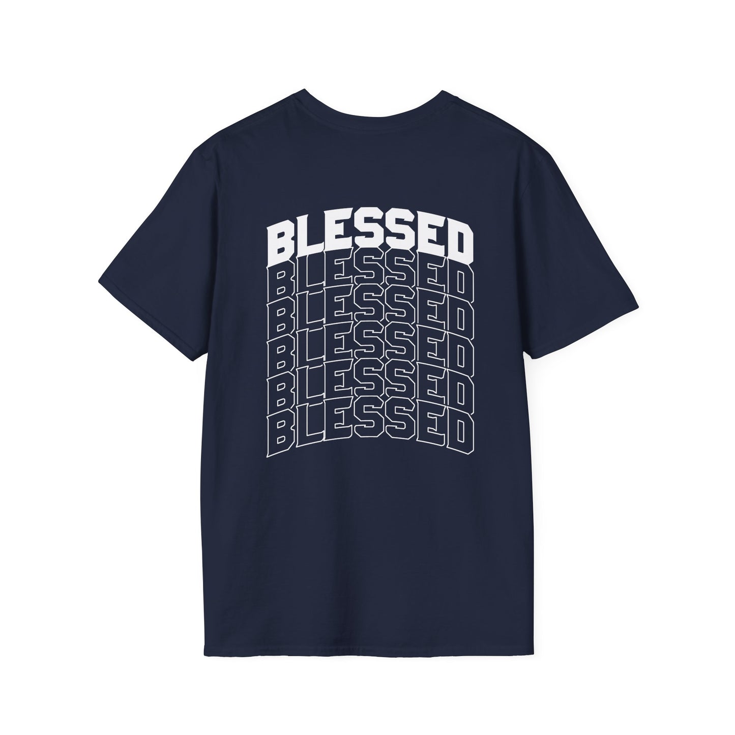 Blessed T-Shirt – Unisex Softstyle Christian Graphic Tee, Faith-Based Apparel, Casual Inspirational Shirt for Believers