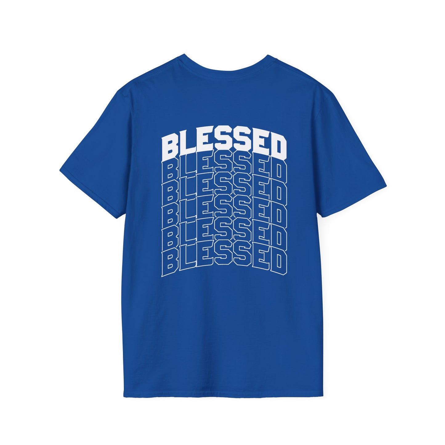 Blessed T-Shirt – Unisex Softstyle Christian Graphic Tee, Faith-Based Apparel, Casual Inspirational Shirt for Believers