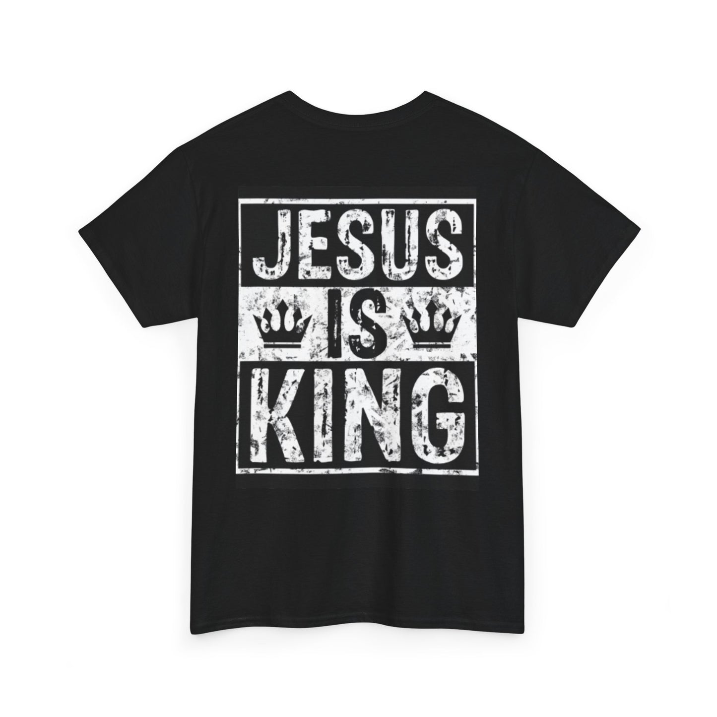Jesus is King T-Shirt – Unisex Heavy Cotton Christian Graphic Tee, Faith-Based Apparel, Inspirational Casual Wear