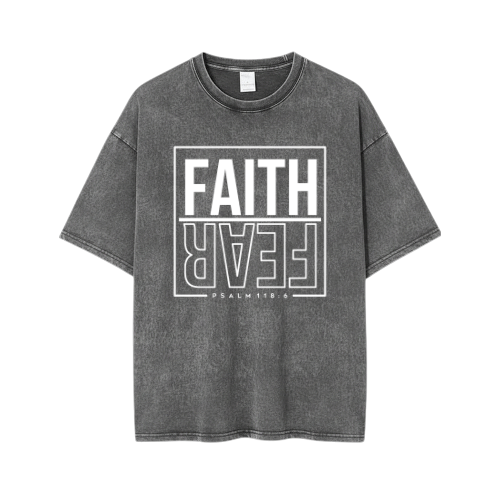 Faith Over Fear T-Shirt – Unisex Softstyle Christian Graphic Tee, Inspirational Faith-Based Shirt, Casual Everyday Wear