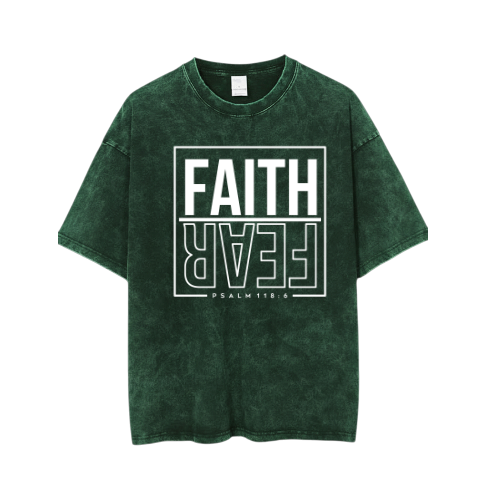 Faith Over Fear T-Shirt – Unisex Softstyle Christian Graphic Tee, Inspirational Faith-Based Shirt, Casual Everyday Wear