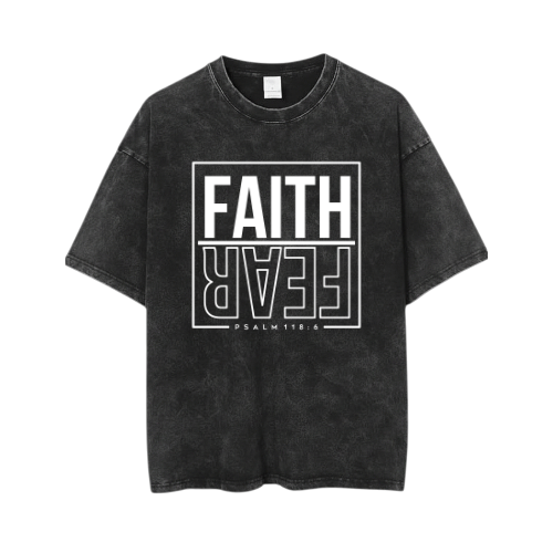 Faith Over Fear T-Shirt – Unisex Softstyle Christian Graphic Tee, Inspirational Faith-Based Shirt, Casual Everyday Wear